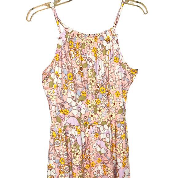 Nine Britton Lulu Knit Pink Floral Spaghetti Strap Dress M - Picture 8 of 8
